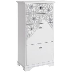 Комод Терра-4 с 4 ящиками Айс Античное серебро