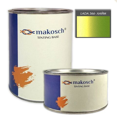 Автоэмаль makosch/LADA Vesta 366 - Лайм, Базовая эмаль, трёхслойная, желто-зеленый, 1л.