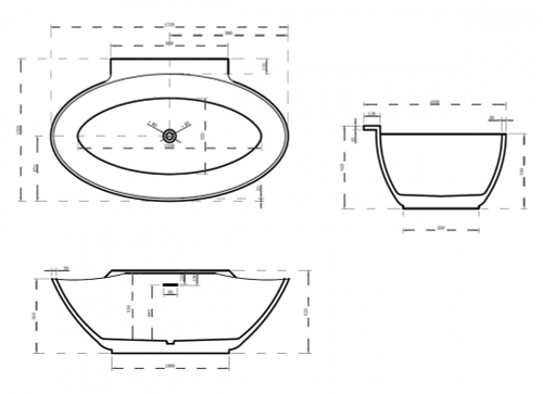 Акриловая ванна ABBER AB9237 белая