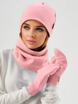 Шапка бини с начесом для хвоста, дред и кос