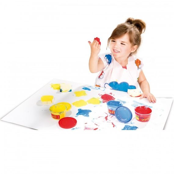 Barmaq boyası/Set 4 x 150ml pot gıo bebe fınger paınts