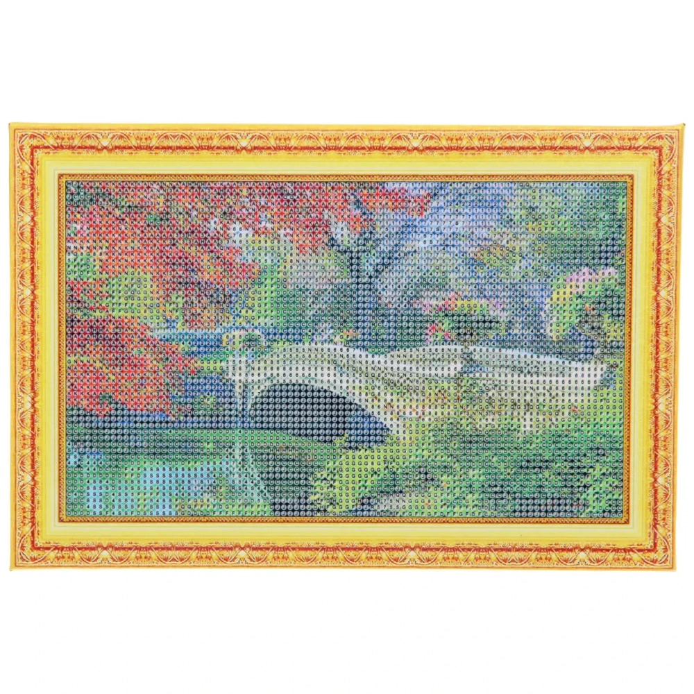 Алмазная мозаика на подрамнике с полным заполнением «МИР ЯРКИХ КРАСОК», тихая осень, 20*30 см