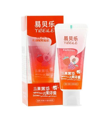(1pv) YIBEILE Детская зубная паста с тройным экстрактом фруктов 80г