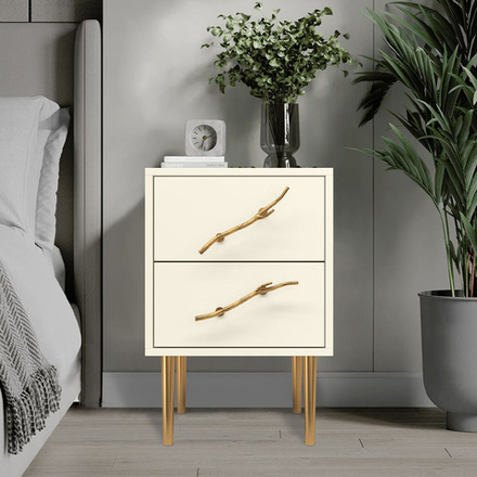 Тумба Арт Колор matte Стайл Голд Кремовый белый матовый