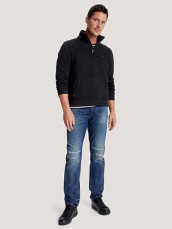 Свитшот Tommy Hilfiger Flag Logo Quater-Zip Black