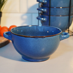 Набор бульонниц 4 предмета 650мл на подставке "Океан