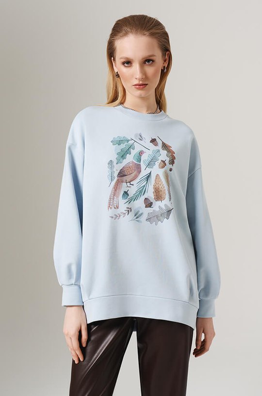 23148 Свитшот женский (голубой)