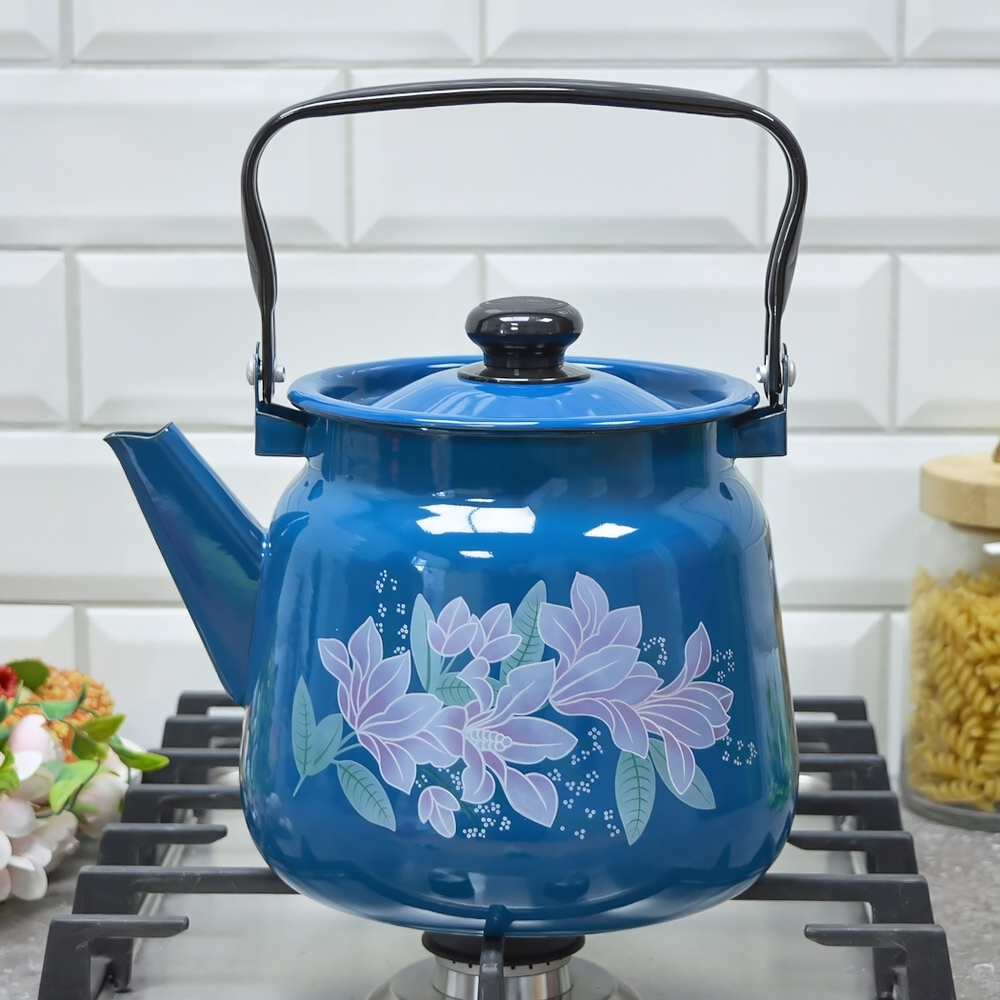 Чайник 2,3л с рисунком кобальтовый