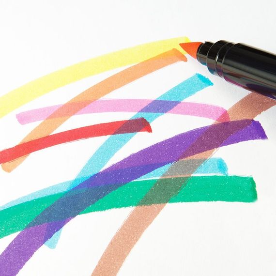 Flomaster \ фломастер BOX 10 BRUSH-TIPPED WATER-BASED FIBREPEN