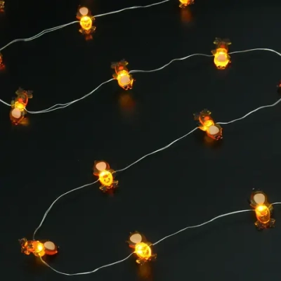 Гирлянда для дома «Олень» (3,2*1,8см) на батарейках 2,0 м 20 ламп LED, 1 реж., IP-20, Теплый белый (батарейки CR2032)