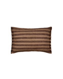 Zara Home наволочка декоративная из хлопка, коричневый, в полоску, 40x60 см