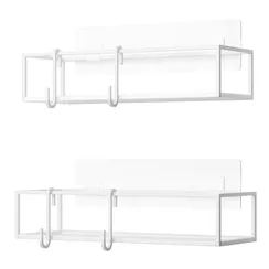 Набор из 2-х полок для ванной cubiko, белые