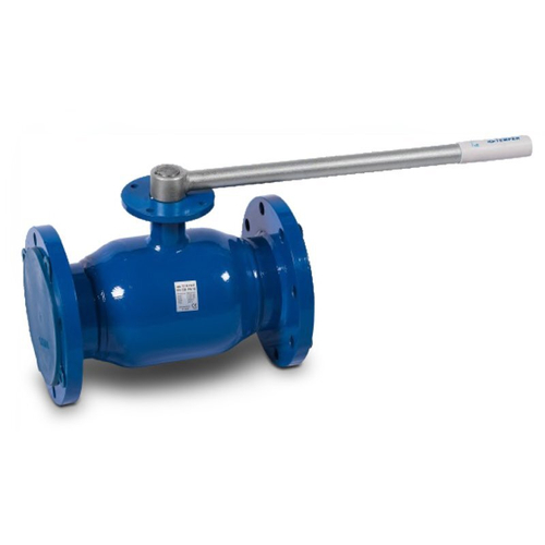 Кран стальной шаровой цельносварной TEMPER КШ.Ц.Ф, DN-200 PN-16, длина-450мм, стандартнопроходной, фланцевый с ручкой