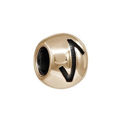 Шарм с руной Эйваз - бусина для браслета из бронзы