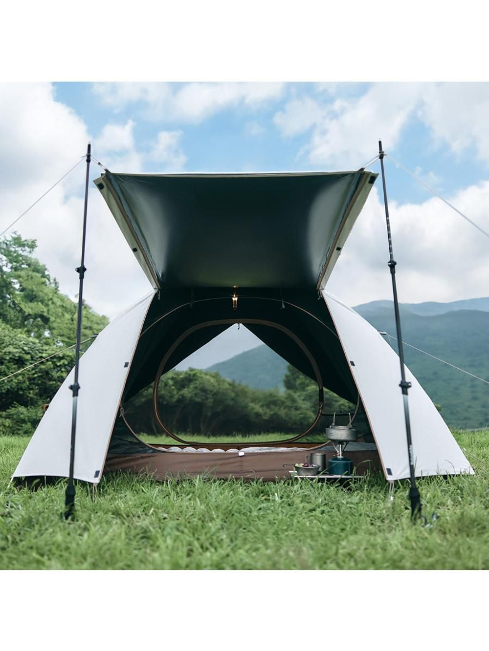 Палатка Naturehike Yunchuan-Pro 4 Seasons CNK2300ZP024 трехместная сверхлегкая коричневый