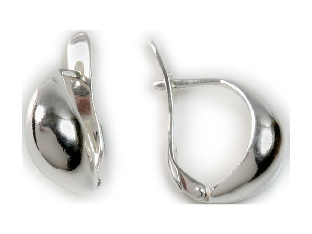 "Зернышко" серьги в серебряном покрытии из коллекции "Ералаш" от Jenavi с английским замком