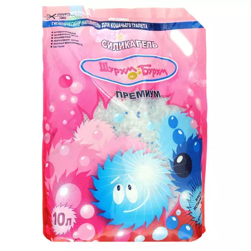 Силикагелевый наполнитель Шурум-бурум для кошачьего туалета, 10 л