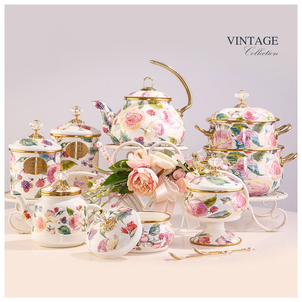 КОВШ LEFARD ЭМАЛИРОВАННЫЙ, СЕРИЯ ВИНТАЖ ДЛИНА=31 СМ. ДИАМЕТР=14 СМ. 0,9Л (КОР=4ШТ.)