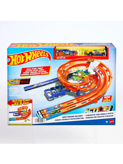 Трек Hot Wheels Гоночная петля с пусковой установкой HTK17 | Hot Wheels Action Twisted Loop | гоночный трек | 4+