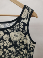 Платье П-012/синбелый-цветы