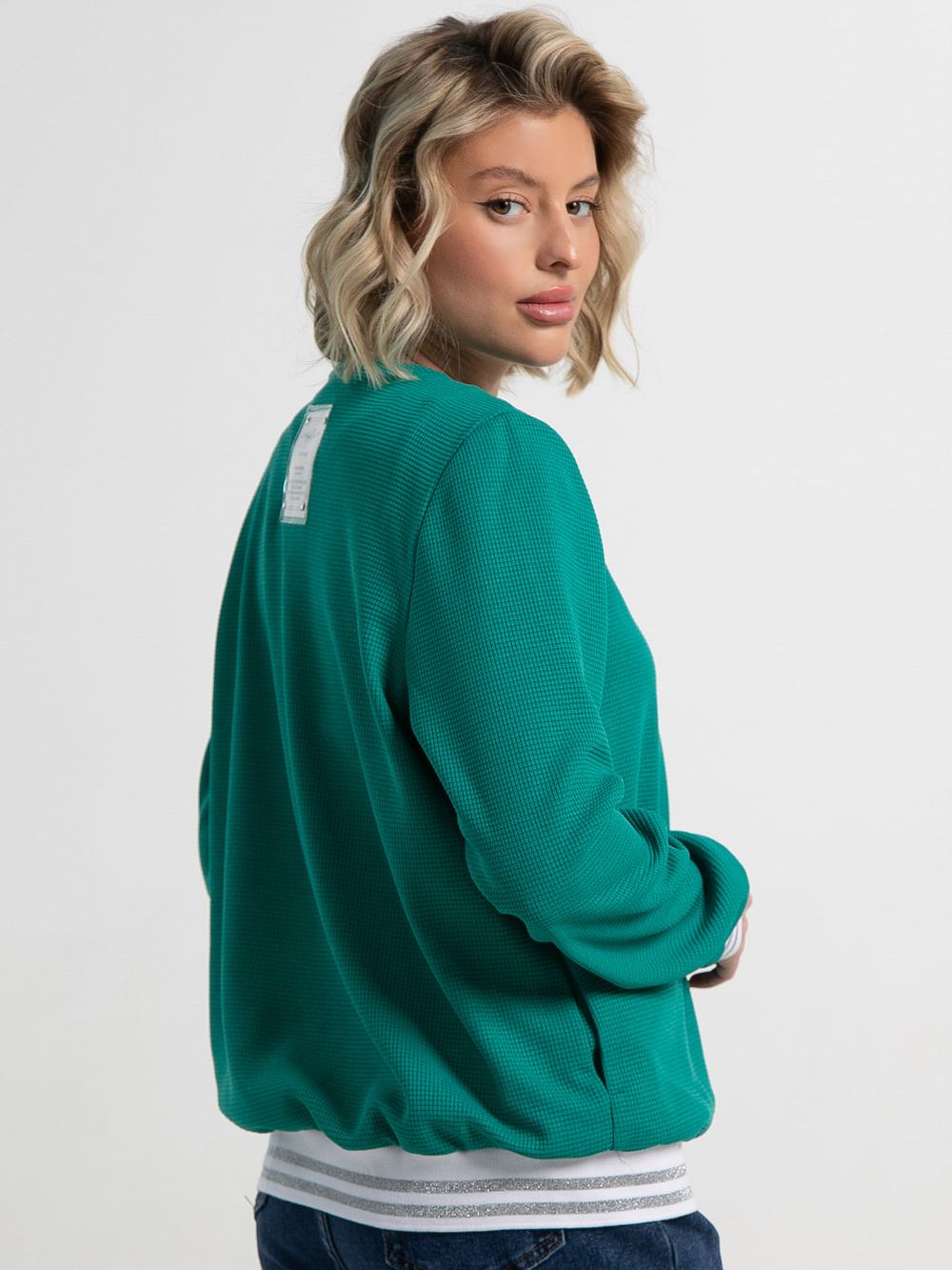 Бомбер Аланис (изумрудный) Б15407-7М LT Collection