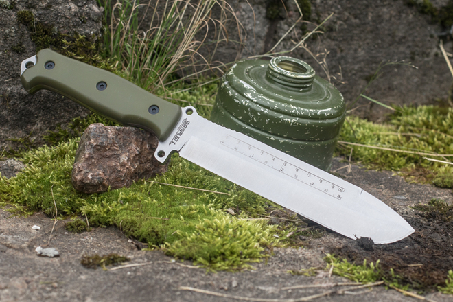 Нож выживания Survivalist X D2 StoneWash Green G10