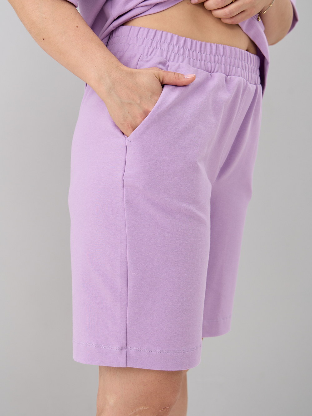 Костюм с шортами КНф-101П/лиловый