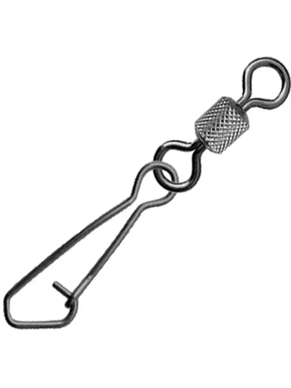 Карабин с вертлюгом для рыбалки SY-3022 №04 (упк. 8 шт.)