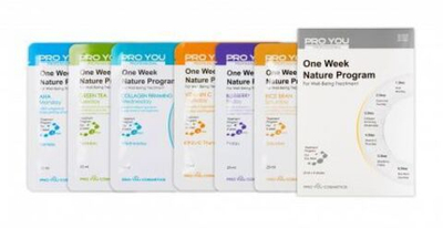 Pro You Набор тканевых масок, 6*25 мл | One Week Nature Program For Well-being Treatment