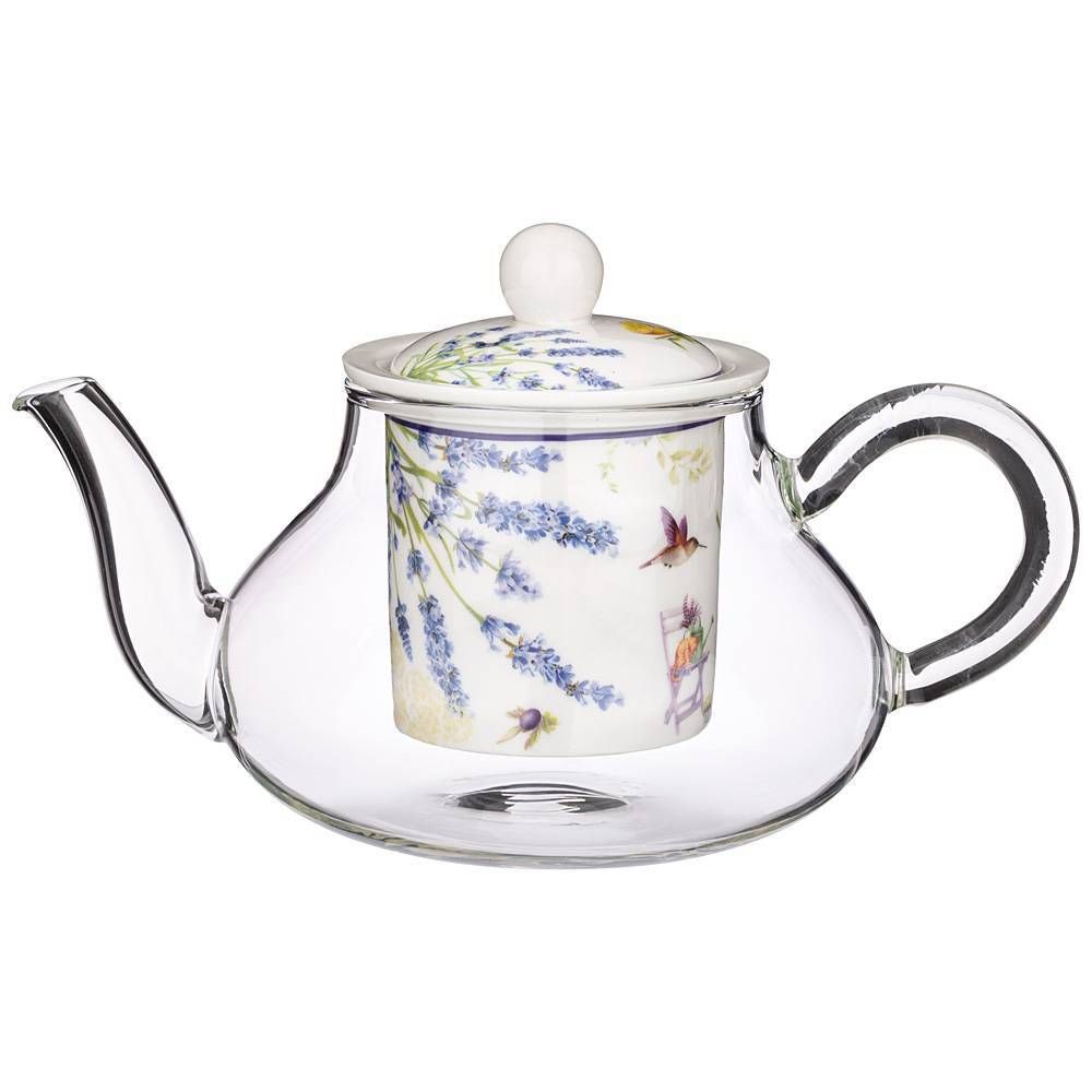 ЧАЙНИК СТЕКЛЯННЫЙ С СИТОМ LEFARD "ПРОВАНС ЛИМОНЫ" 500 МЛ (КОР=24ШТ.)