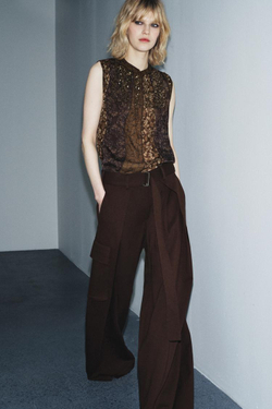 ZARA ТОП В СТИЛЕ ПЭЧВОРК — ZW COLLECTION, РАЗНОЦВЕТНЫЙ