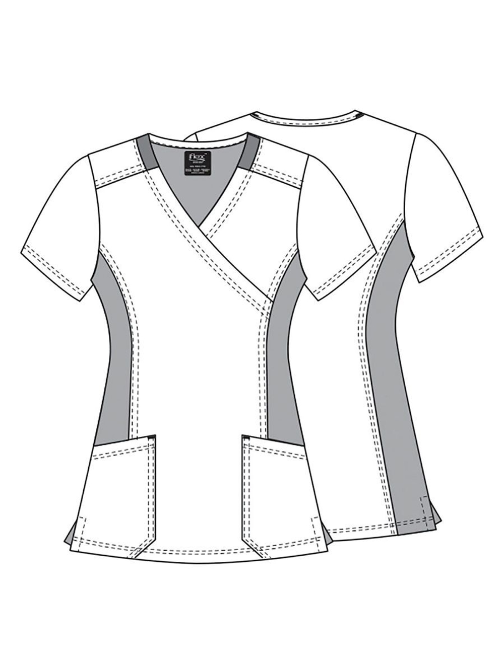 Топ медицинский женский Cherokee CK642, ленивец, XL