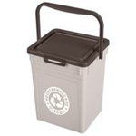 Контейнер для мусора 235х210х252 мм, 8л (светло-бежевый)