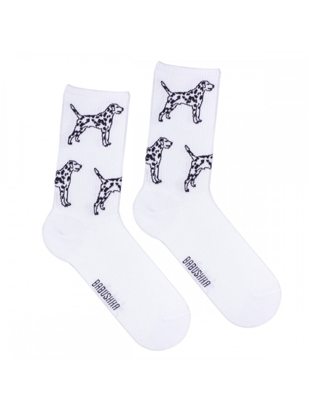 Носки медицинские женские Babushka, "Далматинцы", белый, 36-40