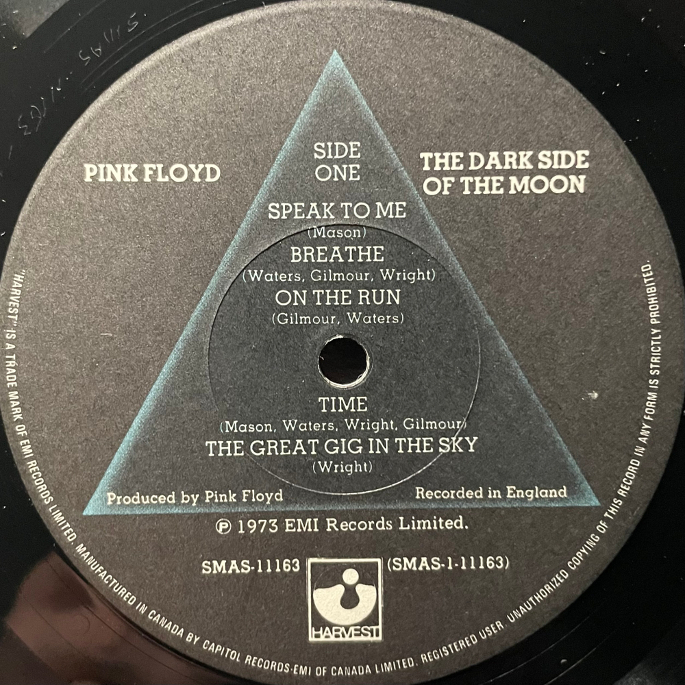 Pink Floyd ‎– The Dark Side Of The Moon (Канада)