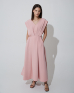 Платье из шелка Ив Сен-Лоран розовый
