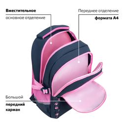 Рюкзак BRAUBERG VIBE, 2 отделения, 5 карманов, "Cat meeting", 40х28х14 см, 272089