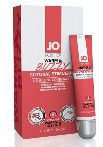 Клиторальный крем JO WARM & BUZZY CLITORAL GEL - 10 мл.