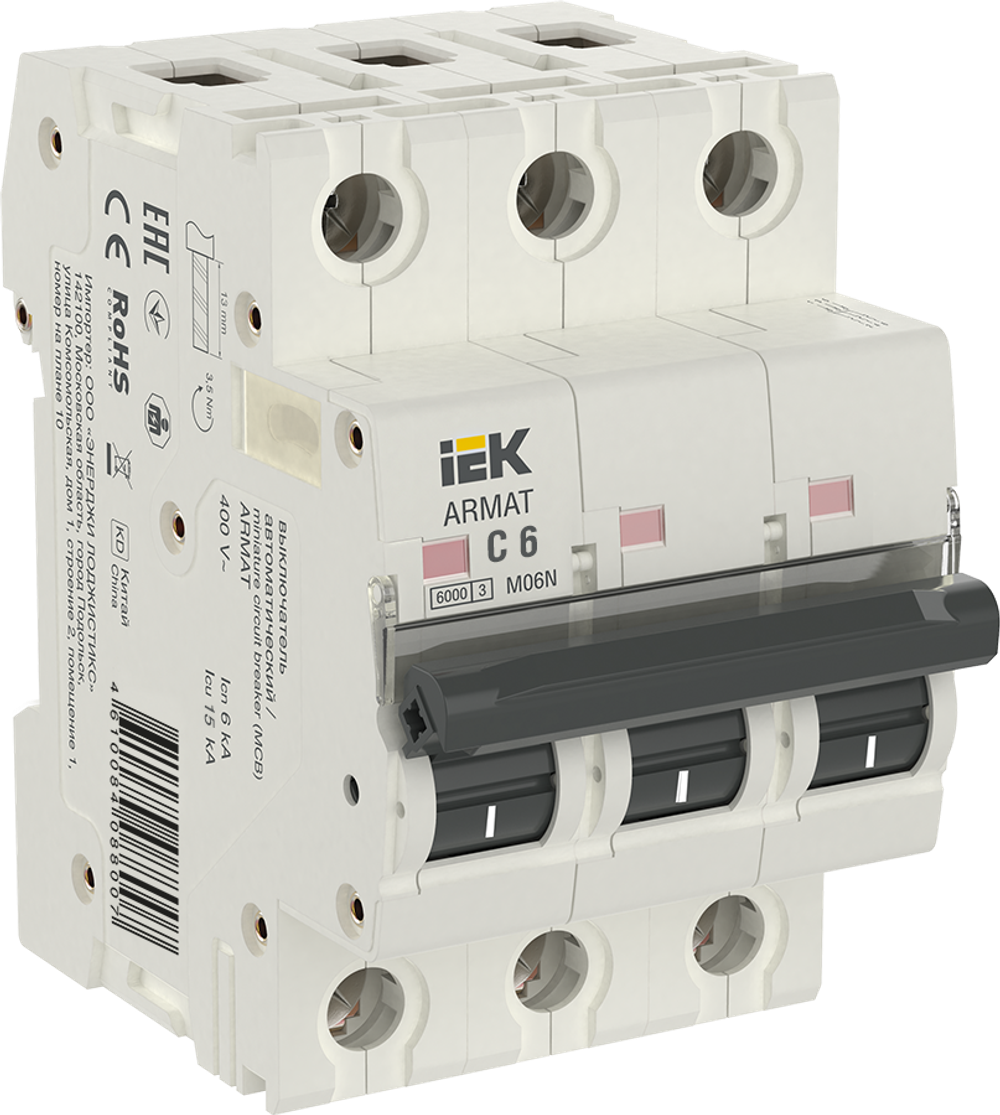 Автоматический выключатель  IEK AR-M06N-3-C006
