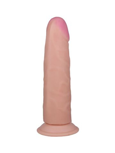 Фаллоимитатор на присоске из неоскин - 18,5 см. (Цвет: телесный)
