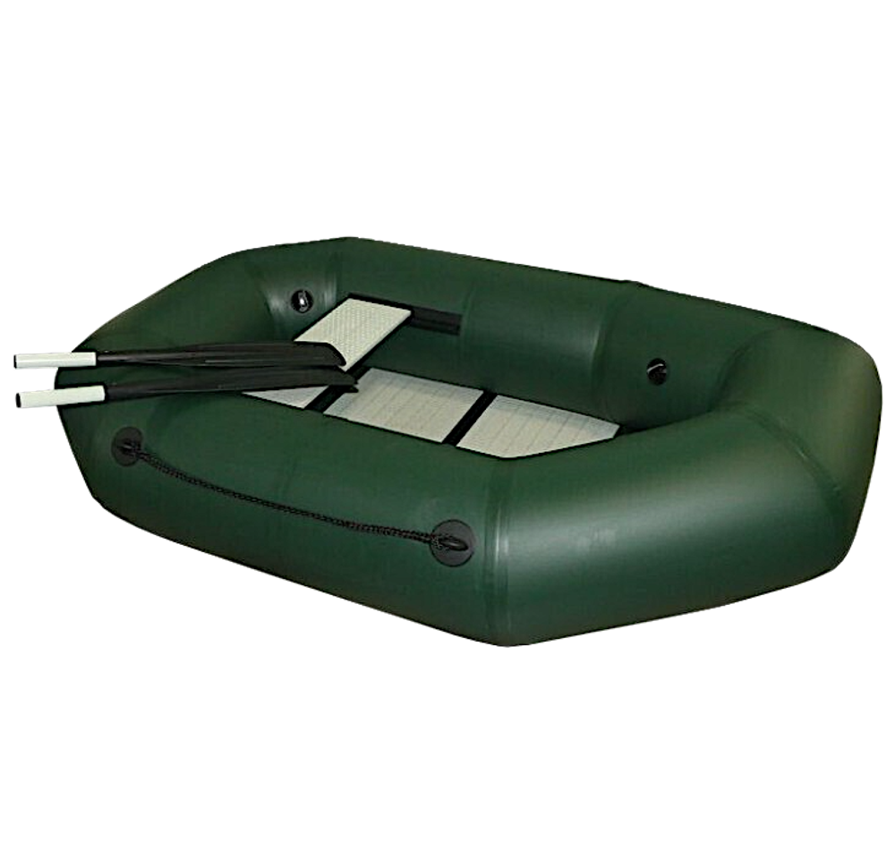 Лодка ПВХ Polar Bird Чирок Гребная PB-190Т Teal со стеклокомпозитной сланью и банкой Зелёная