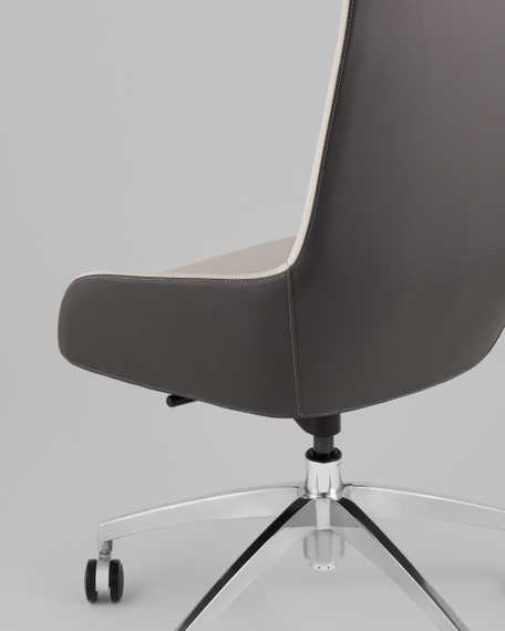 Кресло руководителя TopChairs Soulo светло-серый, серый