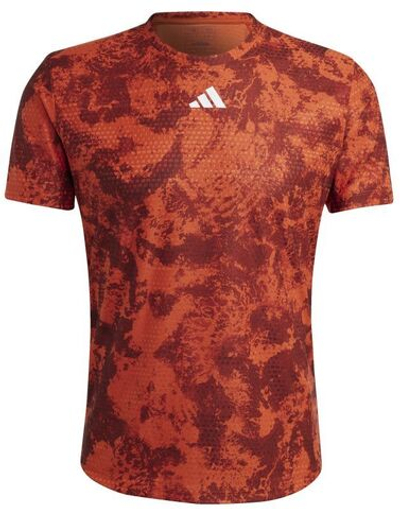 Футболка мужская теннисная Adidas Tennis Paris Heat.Rdy Freelift - preloved red