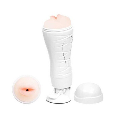 Мастурбатор ротик с вибрацией в тубе Crazy Bull Flora (Цвет: белый,телесный)