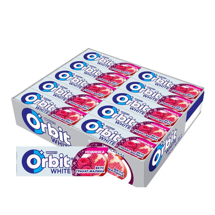 Жевательная резинка Orbit вкус гранат-малина без сахара, 13 г х 30 шт