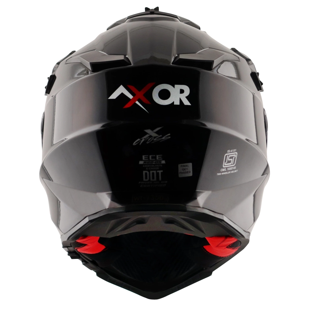 Шлем AXOR X-CROSS DUAL VISOR KR, с визором, цвет черный (XL)