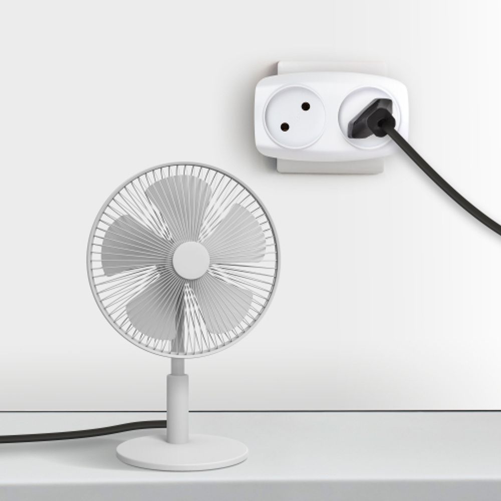 Разветвитель электрический ЭРА SP-2-W на 2 розетки без заземления 16А белый