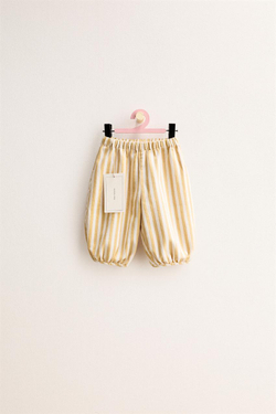 ZARA TIMELESS — БРЮКИ BAGGY ИЗ ТВИЛА В ПОЛОСКУ, ГОРЧИЧНЫЙ