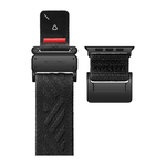 Нейлоновый браслет Aulumu C03 для Apple Watch 44, 45, 46 мм и Ultra 2–3 Браслет в футуристическом стиле с текстильной застёжкой и магнитной пряжкой из титанового сплава с алмазоподобным покрытием. На запястье обхватом 145–225 мм