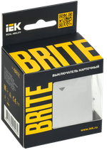 BRITE Выключатель карточный 30А ВС10-1-8-БрА алюминий IEK